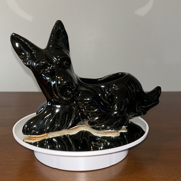 Mid Century Modern Black Scottish Terrier Planter, Excellent Condition Vintage - Picture 5 of 9